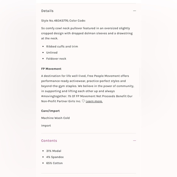 FP MOVEMENT by FREE PEOPLE NWOT Lara Pullover in Heather Gray - Picture 9 of 9